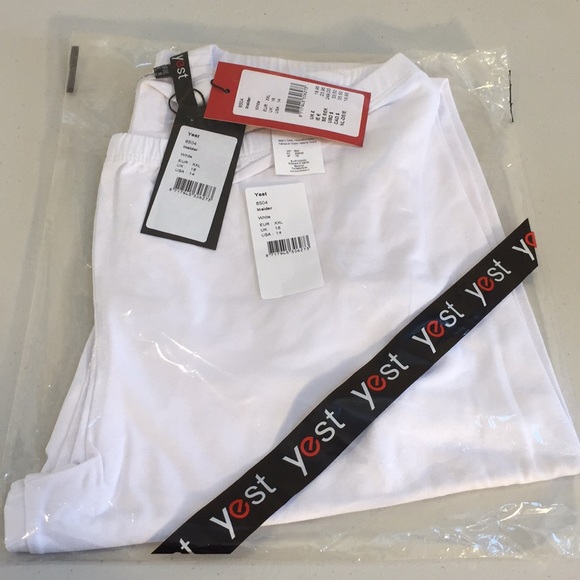 Yest Insider 8504 Stretch White Capris Leggings Activewear Size 14 - Picture 14 of 16